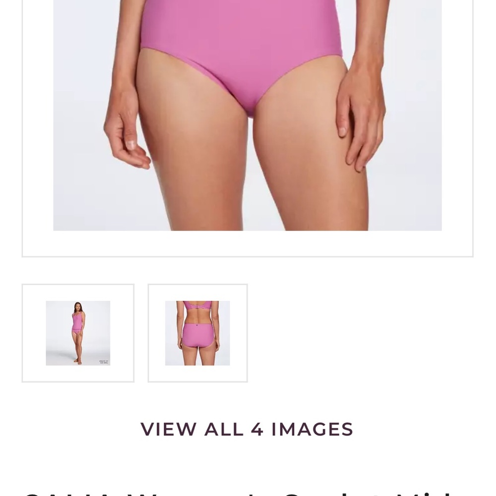 CALIA Women's  Mid Rise Bikini Bottom medium geranium purple NWT